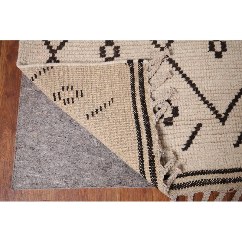 Tribal Moroccan Oriental Area Rug Handmade Wool Carpet - 7'8"x 10'2"