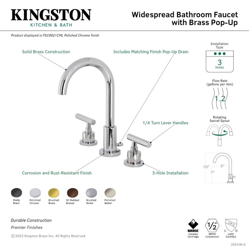 Manhattan 8 in. Widespread Bathroom Faucet
