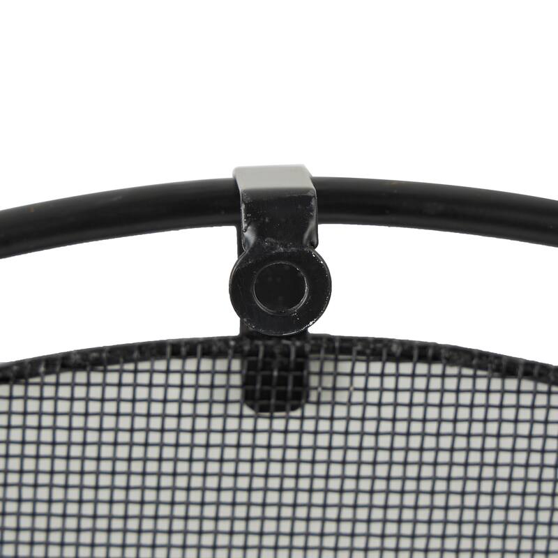 Black Metal Minimalistic Decorative Wall Clock with Mesh Backing