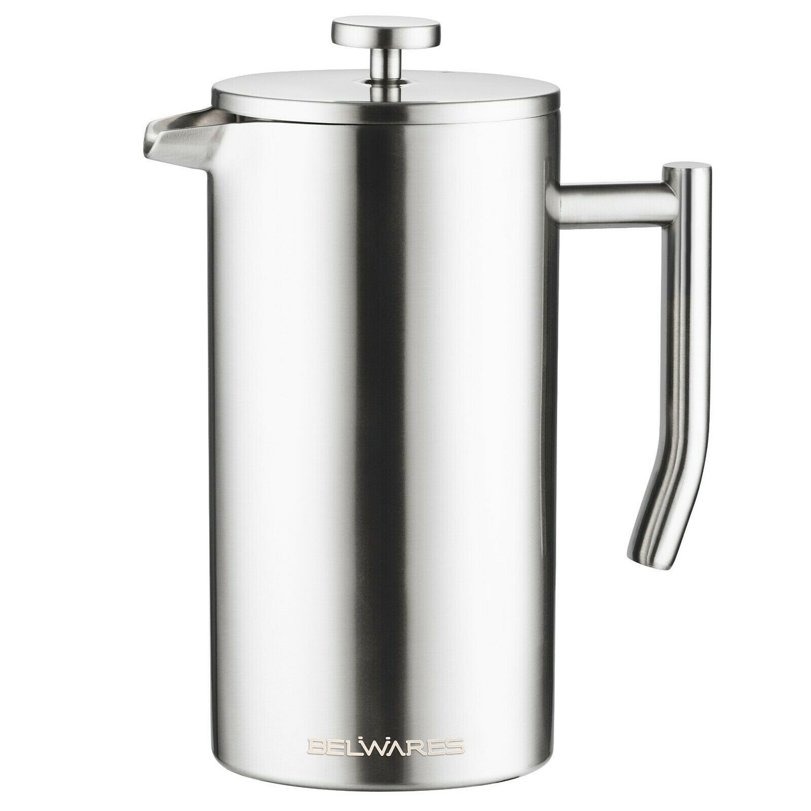 Belwares Stainless Steel French Coffee Press With Double Wall and Extra Filters 50 oz
