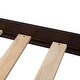 preview thumbnail 13 of 16, Dark Brown Twin over Full Size Solid Wood Stairway Bunk Bed with Ladder and Fence for Bedroom