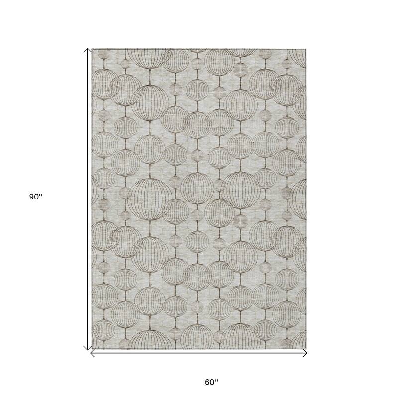 HomeRoots Geometric Transitional Rectangle Outdoor Rug