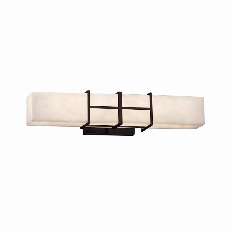 Justice Design Clouds Structure Dark Bronze LED Wall/ Bath bar