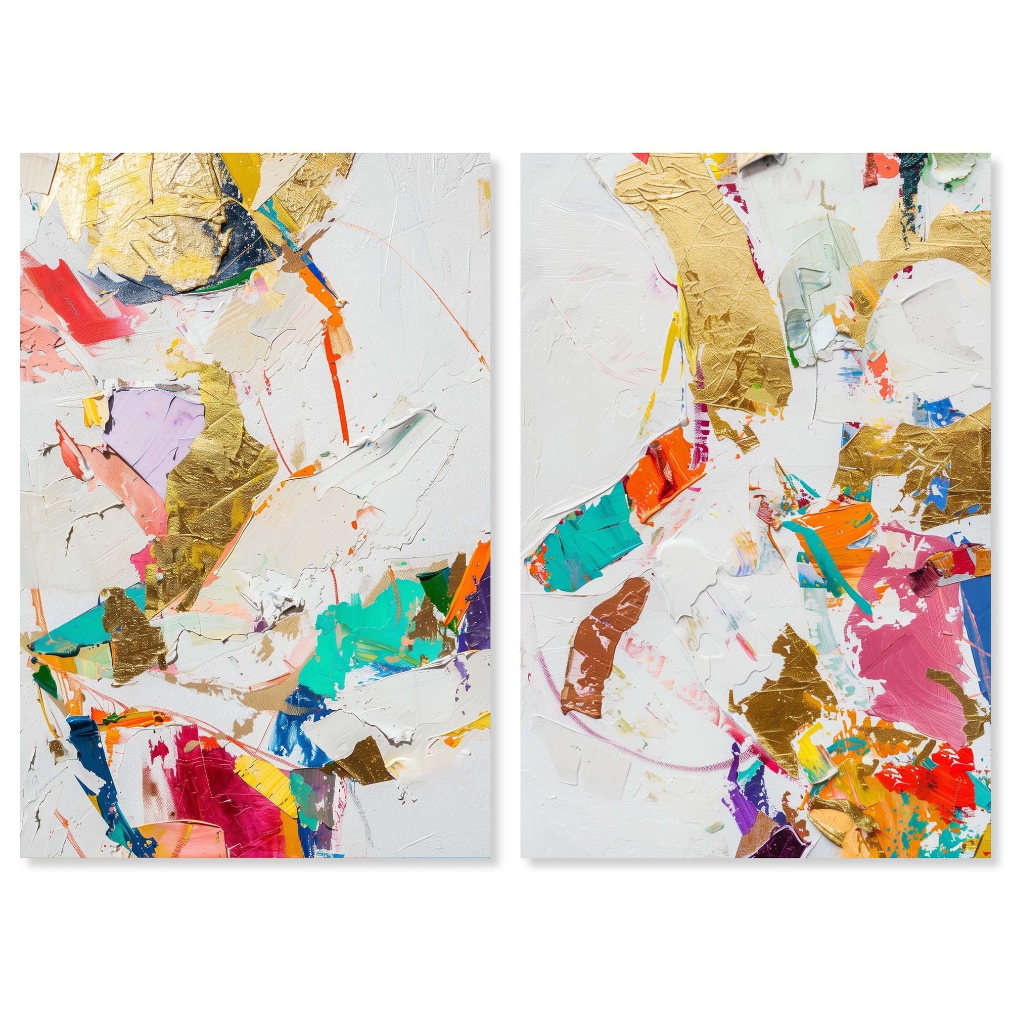 Bright Prism Set Canvas Set of 2 by Art Remedy, Gallery Wrapped