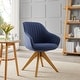 preview thumbnail 56 of 89, Art Leon Classical Swivel Office Accent Chair with Wood Legs
