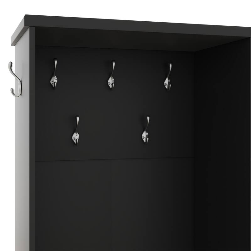 Elegant Hall Tree Hallway Shoe Cabinet with Storage Bench, Shelves, Drawers, and Coat Rack for Entryway, Hallway Organizer