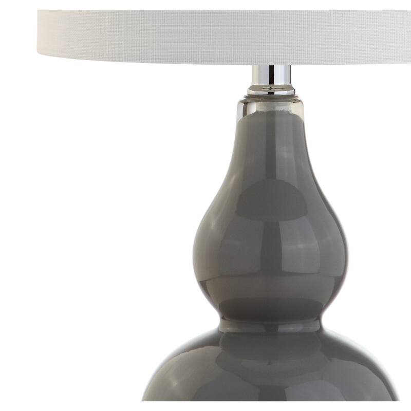 Anya 20.5" Mini Glass LED Table Lamp, Gray by JONATHAN Y