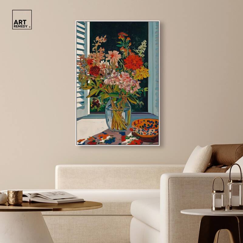 Vase on a Windowsill Canvas by Art Remedy