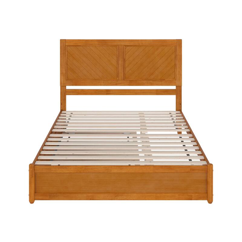 Clayton Platform Bed with Panel Footboard and Twin XL Trundle