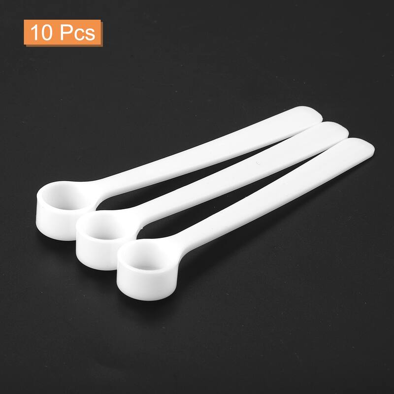 10Pcs 500 Milligram Teaspoon Micro Scoops Mini Measuring Spoons, White