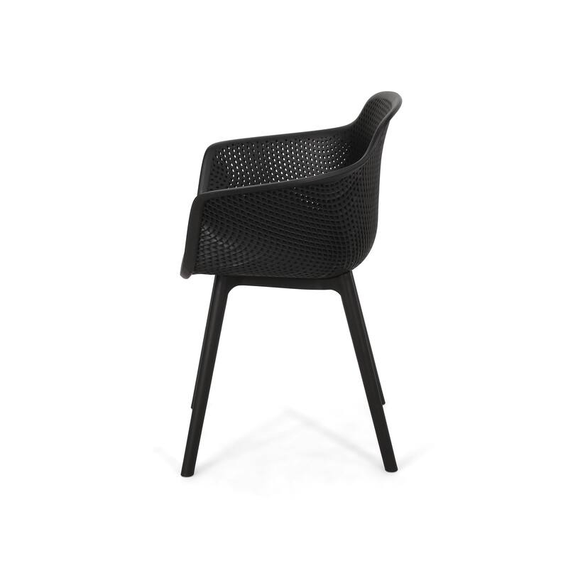 Lotus Outdoor Modern Dining Chairs (Set of 4) by Christopher Knight Home