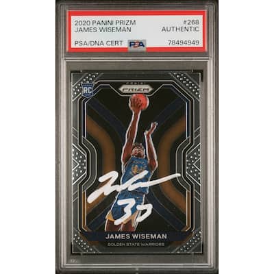 James Wiseman 2020 Panini Prizm Signed Rookie Card #268 Auto PSA 78494949 - 8'6" x 11'6"