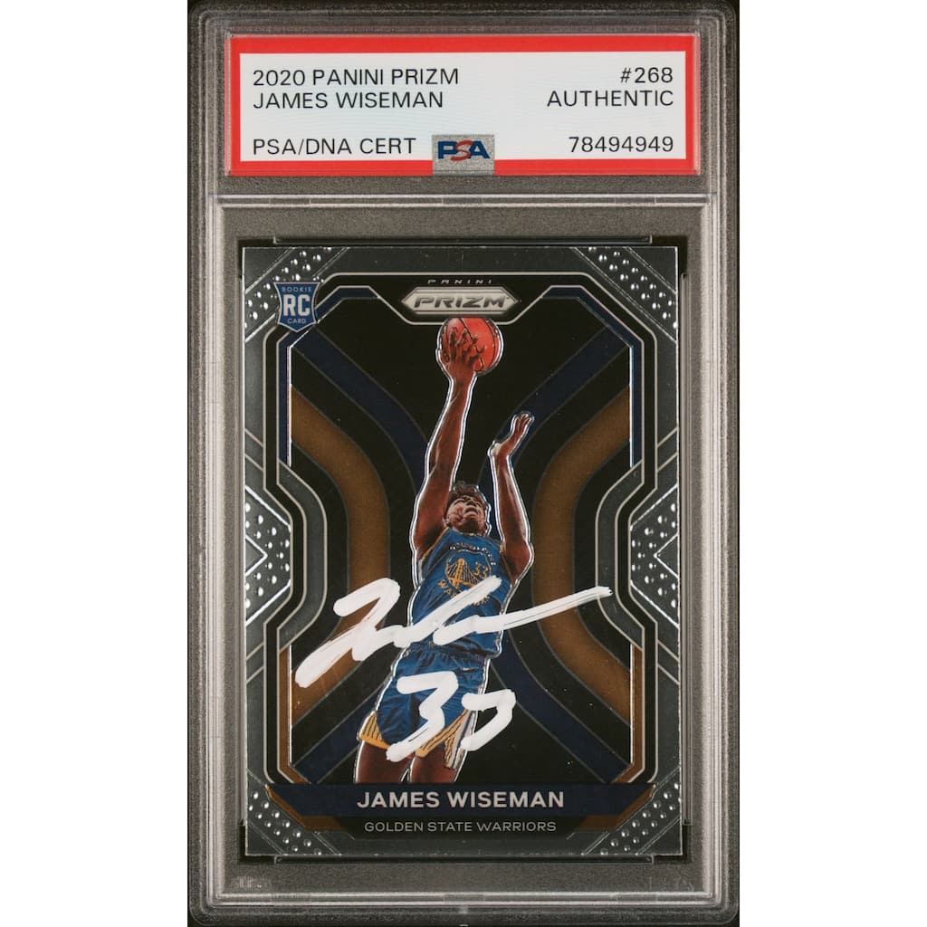 James Wiseman 2020 Panini Prizm Signed Rookie Card #268 Auto PSA 78494949 - 8'6" x 11'6"