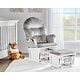 preview thumbnail 2 of 27, Suite Bebe Monti Glider and Ottoman White Gray