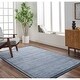 preview thumbnail 9 of 38, Mobley Modern & Contemporary Border Area Rug 10' x 14' - Denim