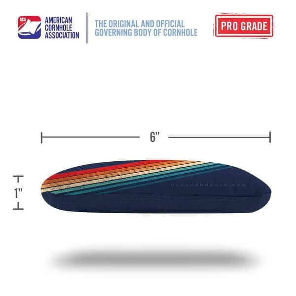 Retro Blue Dual Sided Cornhole Bags