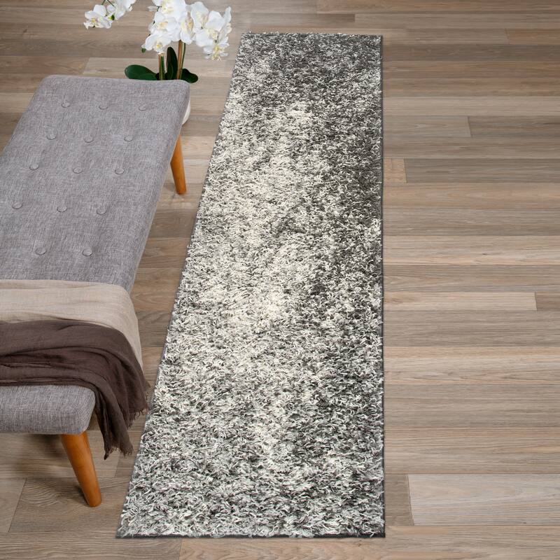 World Rug Gallery Contemporary Ombre Soft Plush Shag Area Rug