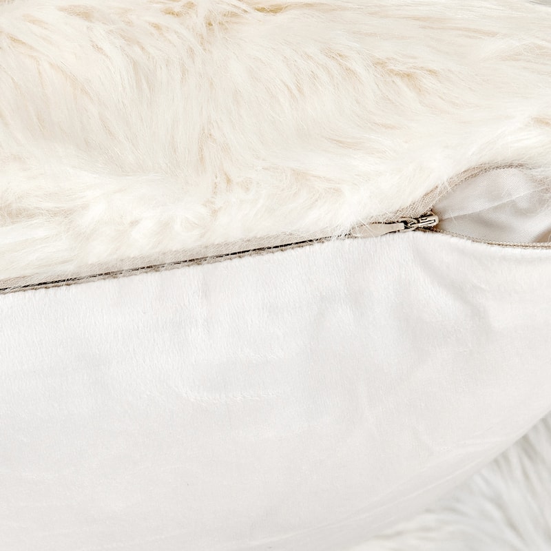 Chevron Shaggy Lamb FauxFur Pillow Cover (Set of 2), NO INSERT