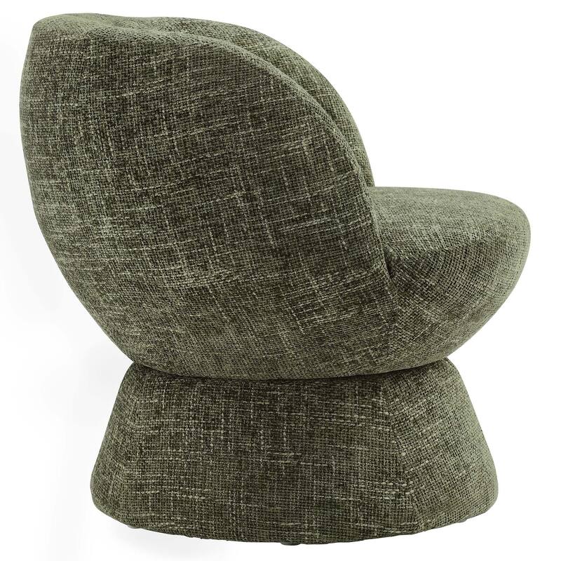 Vesta Chenille Fabric Upholstered Swivel Chair