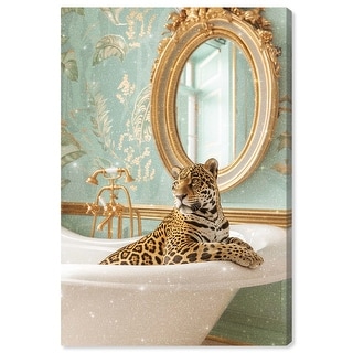 Jaguar Bathroom Canvas Jungle Bathroom Art by Art Remedy - Bed Bath ...