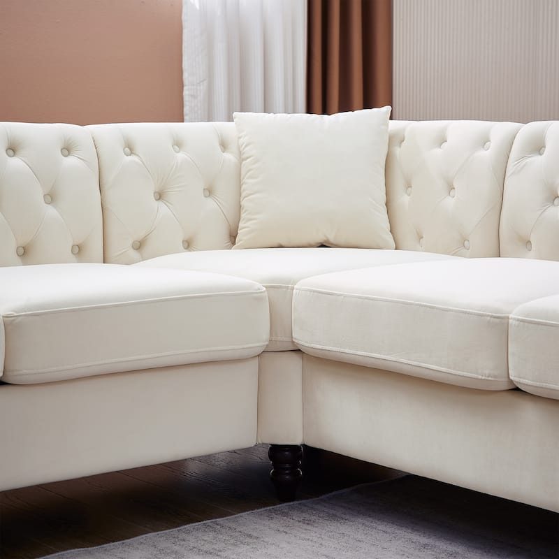 Oversized Corner Sofa Covers, L-Shaped Sectional Couch, 5-Seater Corner Sofas with 3 Cushions