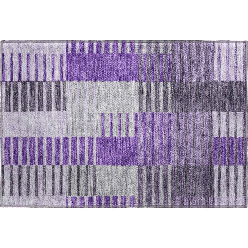 Premium Washable Super Soft Geo Stripe Mayfield Rug