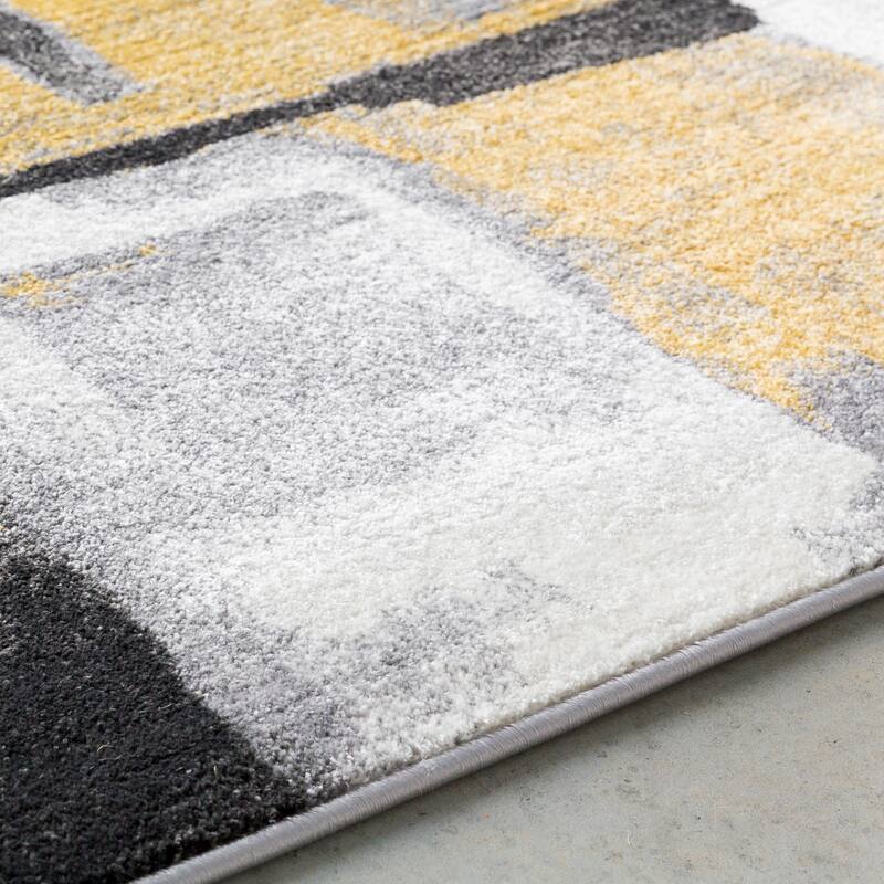 Ryan Modern Squares Abstract Area Rug