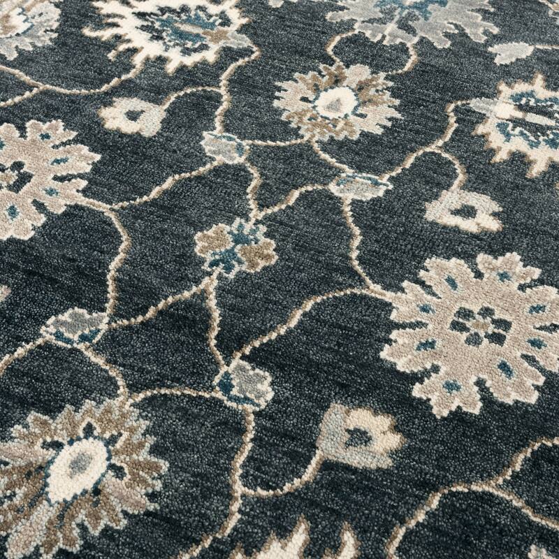 Alora Decor Mila Black, Charcoal, and Ivory Hand-tufted Wool Blend Rug
