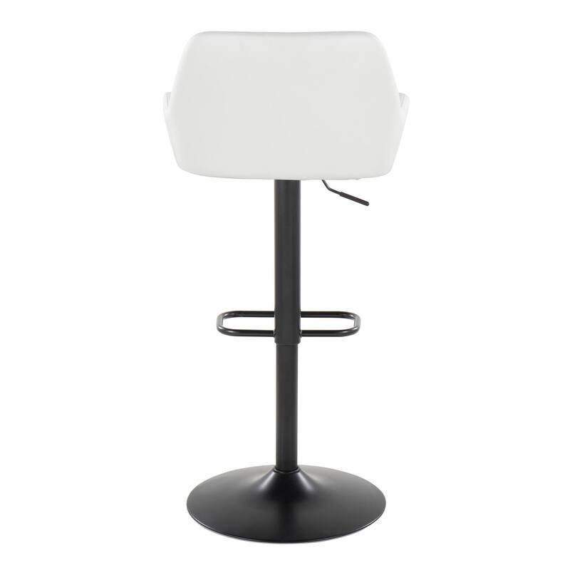 Porch & Den Galotti Adjustable Bar Stool with Rounded Rectangle Footrest (Set of 2)