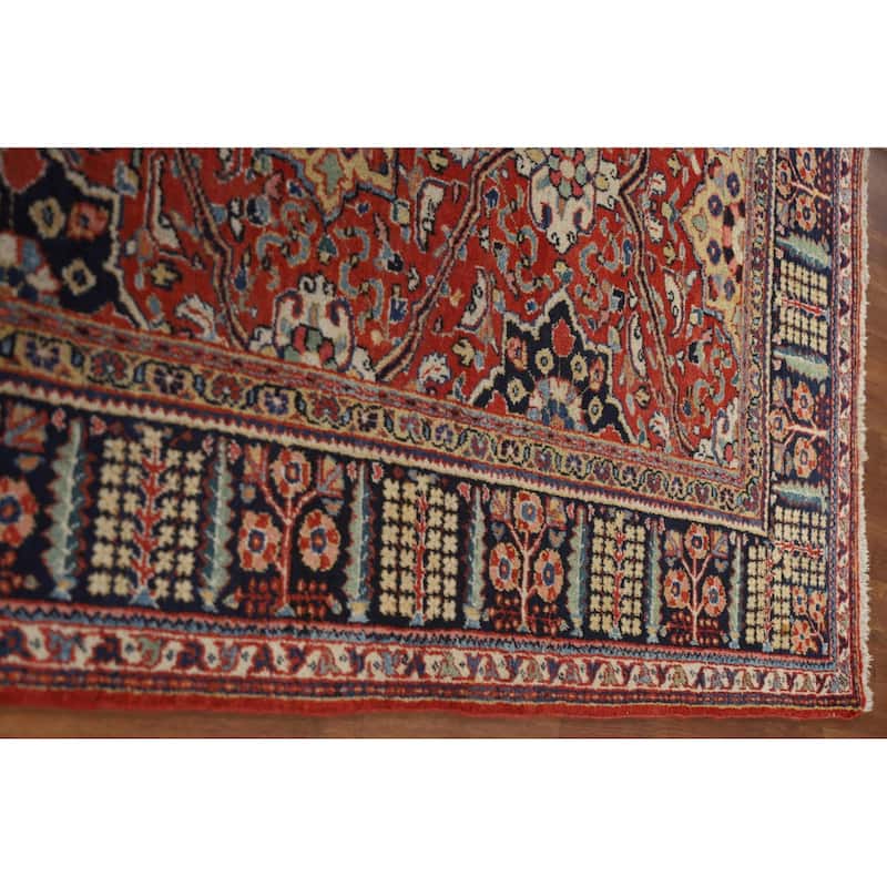 Mahal Persian Antique Rug Hand-Knotted Wool Carpet - 7'4"x 10'3"