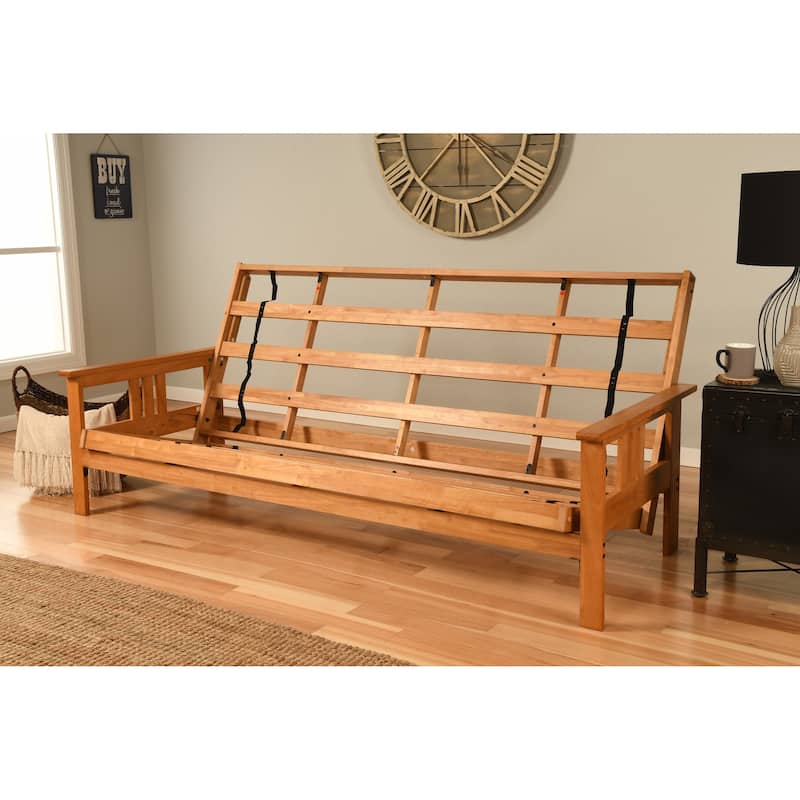 Somette Monterey Queen-size Futon Set in Butternut Finish with Marmont Mattress