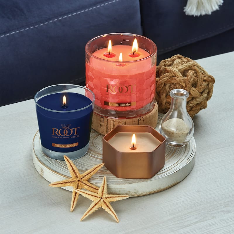 Root Candles Seaside Harbor Scented 6.3 oz Small Veriglass Jar