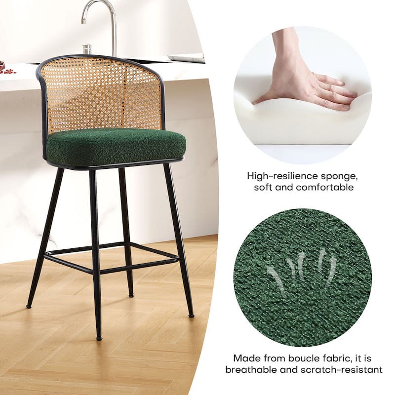 26"/29" Rattan Upholstered Bar Stool /Counter Stools Set of 2/3/4