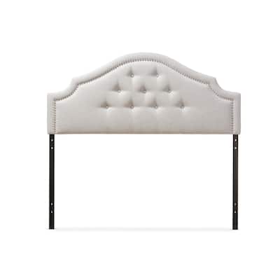 Elegant Modern Upholstered Headboard with Button Tufting and French-Inspired Curves, Adjustable for All Beds