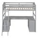 preview thumbnail 9 of 8, Artsy Twin Loft Bed with Drawers, Cabinet, Shelves and Desk, Solid Construction & Versatility galore, Health and Comfort, Grey