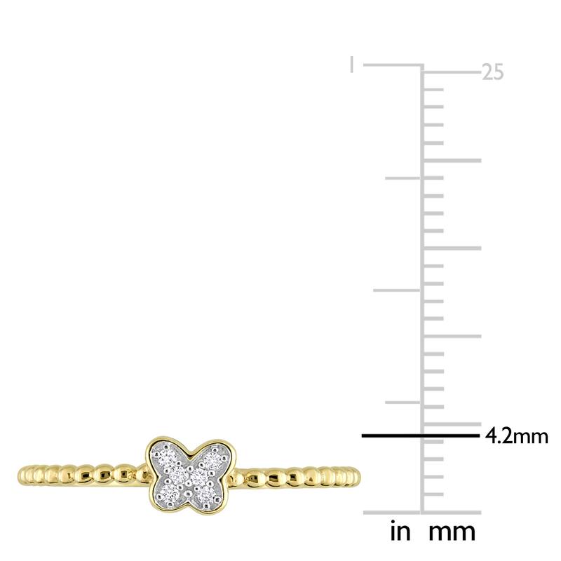 Miadora Diamond Accent Butterfly Ring in 14k Yellow Gold