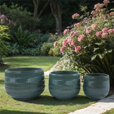Modern Ceramic Flowerpot (Set of 3)
