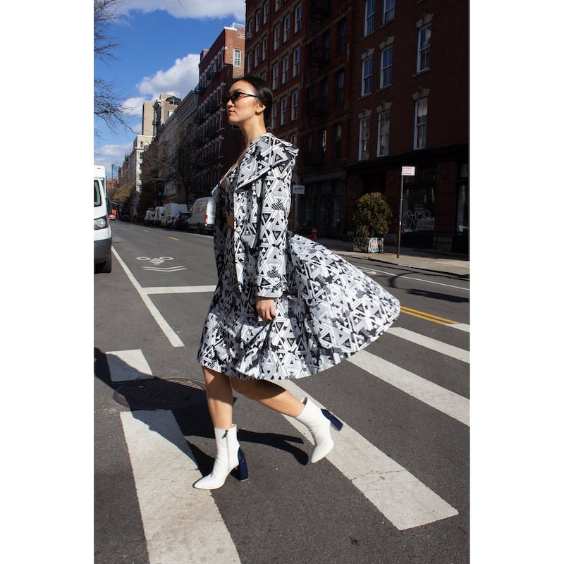 Amour Geometric Long Jacket
