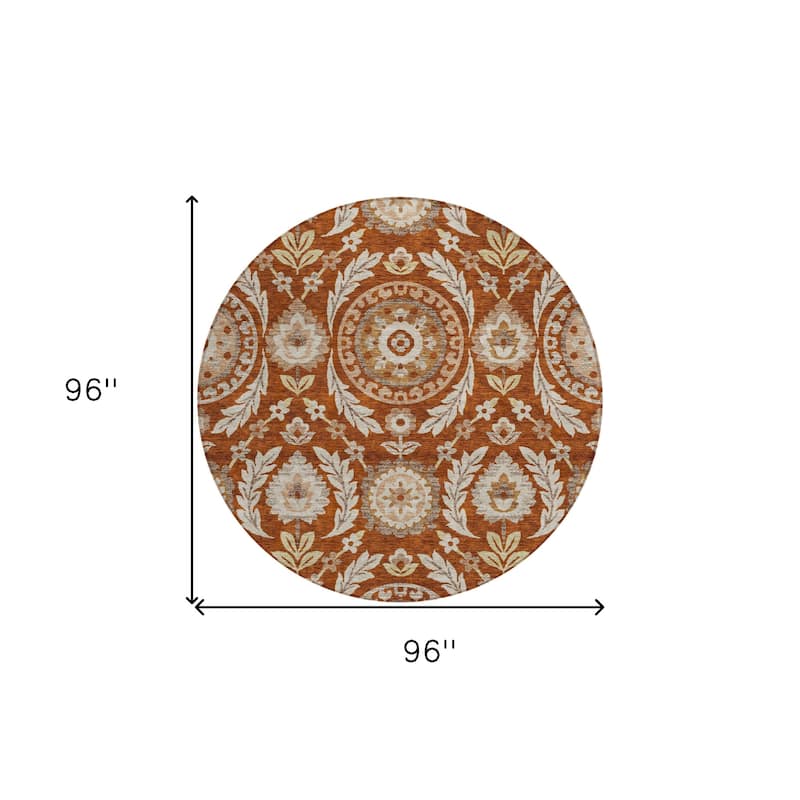 HomeRoots Floral Transitional Rectangle Outdoor Rug