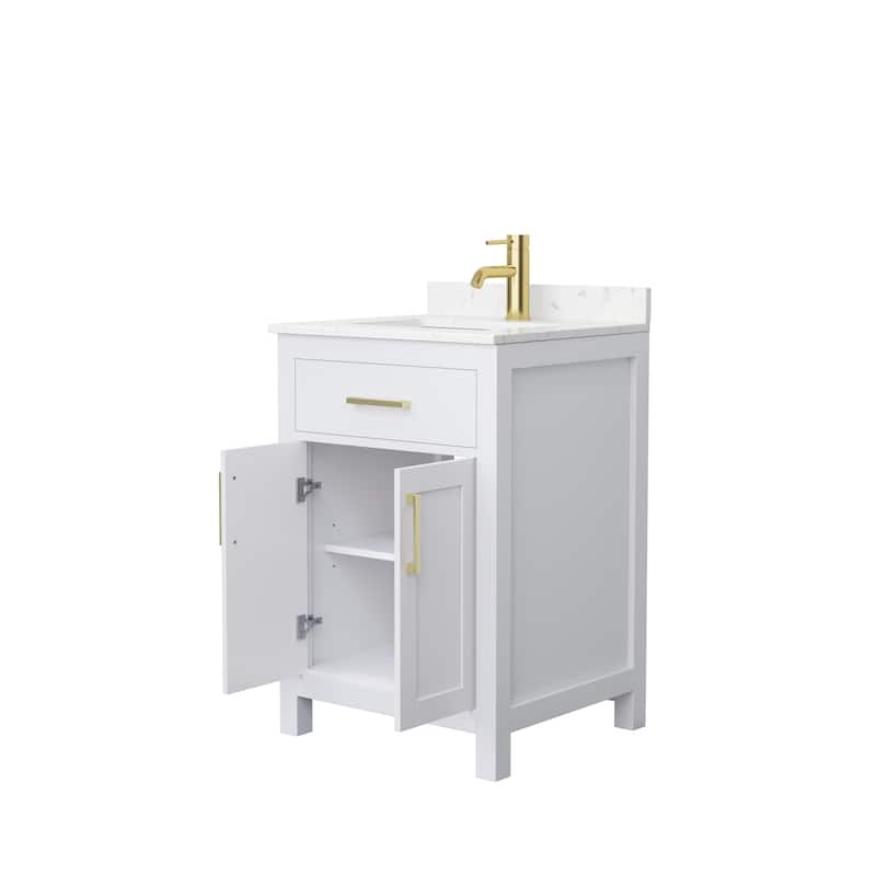 Beckett 24 Inch Single Vanity, Cultured Marble Top