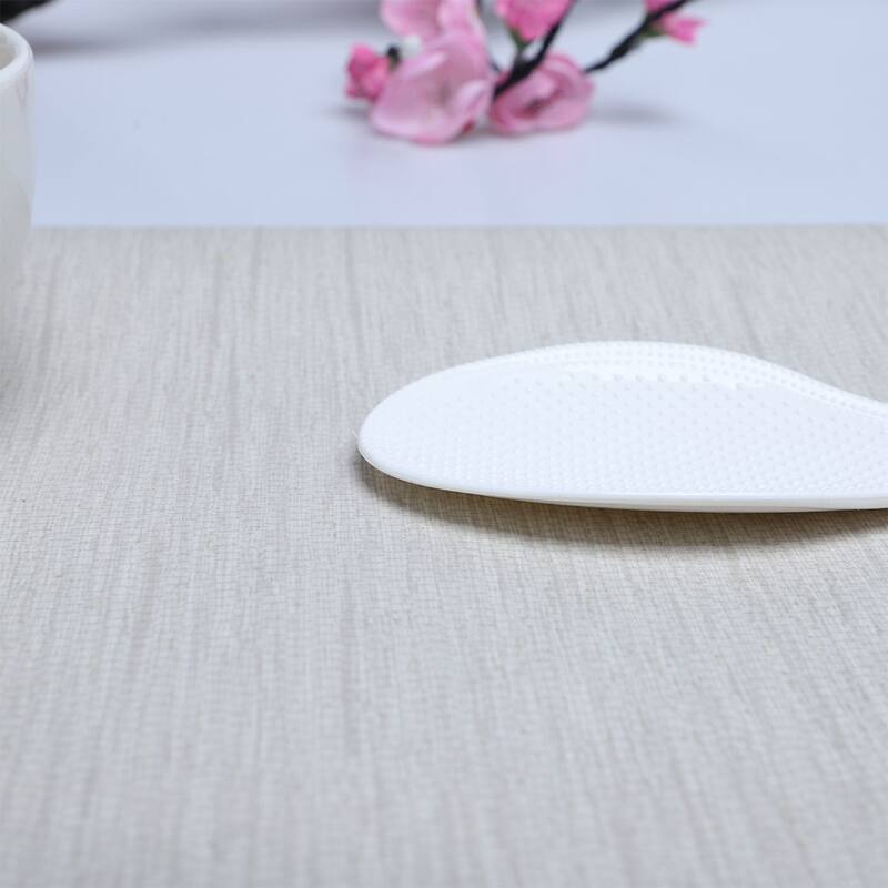 Kitchen Tool White Plastic Non Stick Rice Paddle Spoon Scoop