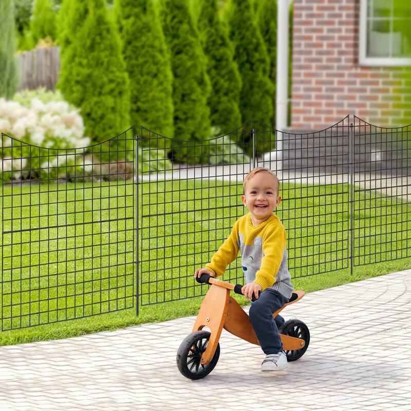 Costway 39'' Tall Outdoor Animal Barrier Decorative Garden Fence with - See Details