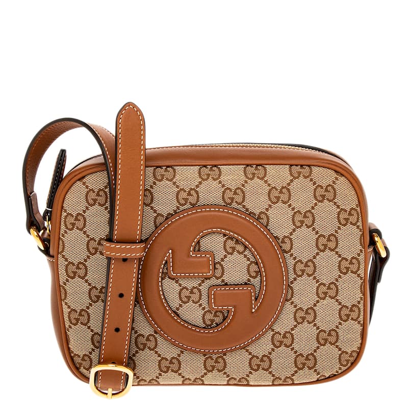 Gucci Small Blondie Shoulder Bag - Beige and Brown