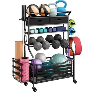 Sunny Health Fitness SF-XF920025 All-In-One Weights Storage Rack Stand