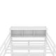 preview thumbnail 9 of 12, Off White Full Size Metal Loft Bed with Wardrobe And L-shaped Desk, Storage Cubes and Shelves for Kids, Teens, Adults