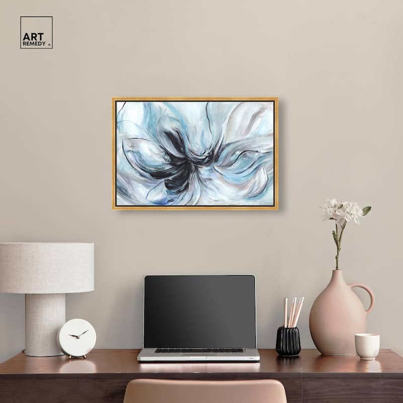 Soft Blues Canvas by Art Remedy