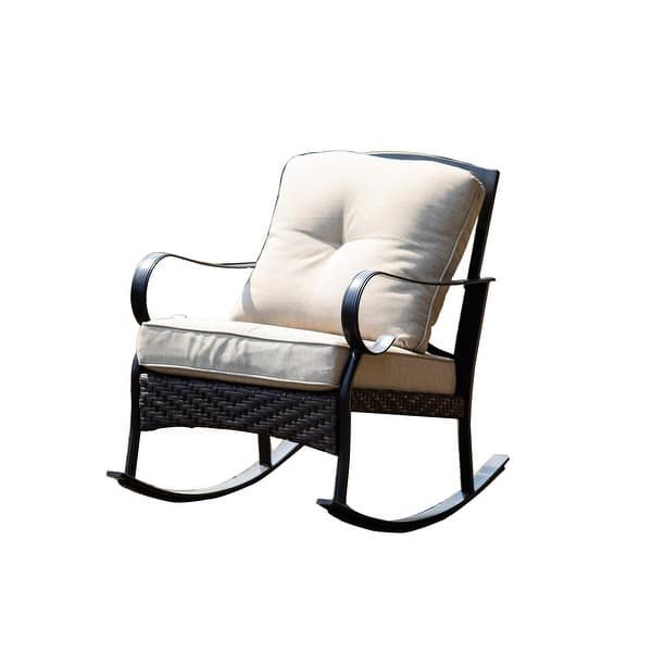 Featured image of post Outdoor Rocking Chair Overstock : Its high back makes it a.