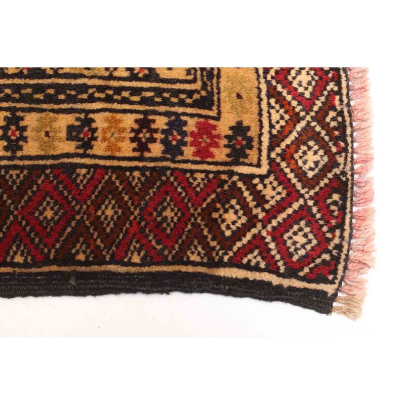 ECARPETGALLERY Hand-knotted Teimani Light Brown Wool Rug - 3'1 x 4'9