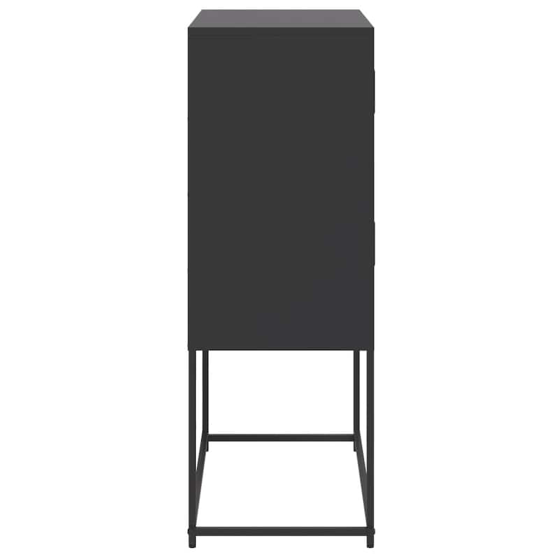 vidaXL Sideboard Storage Cabinet Cupboard Highboard Living Room Furniture Steel - 15.2 x 27.0 x 42.1