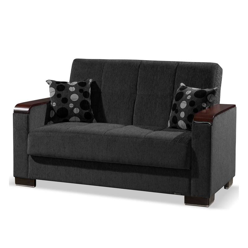 Collection Upholstered Convertible Loveseat With Storage